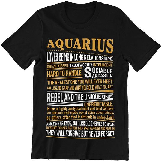 Aquarius They Will Forgive But Never Forget Shirt