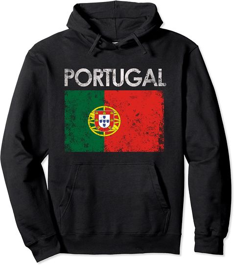 Vintage Portugal Portuguese Flag Pride Hoodie