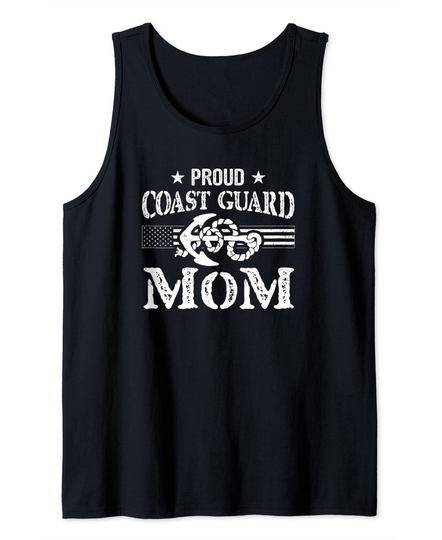 Proud Coast Guard Mom Patriotic Mom Tank Top