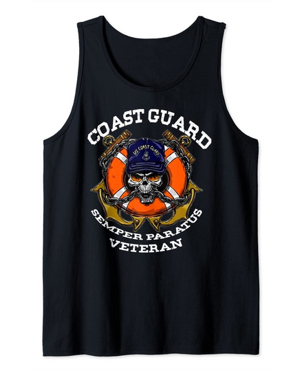U.S. Coast Guard Shirt Veteran USCG SEMPER PARATUS Tank Top