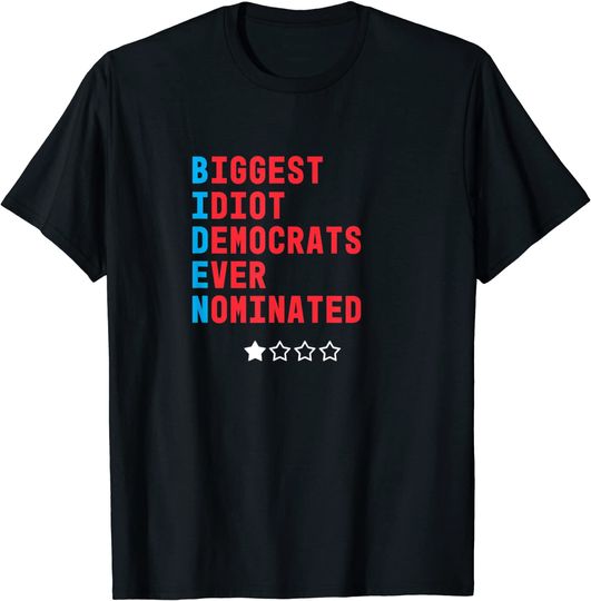 Anti Biden Biggest Idiot Democrats Ever Nominated Creepy Joe T Shirt