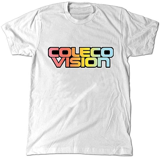 ColecoVision White Cotton Graphic Tee for Fan, Unisex T-Shirt