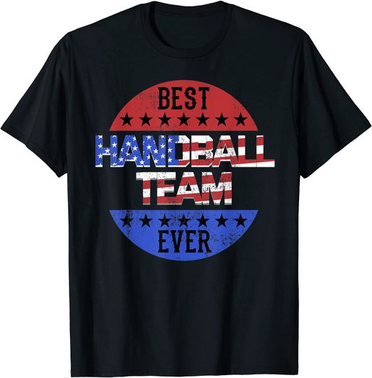 Handball Team Independence Day Patriotic Goalkeeper USA Flag T-Shirt