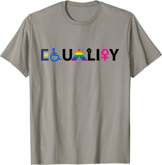 "EQUALITY" Equal Rights LGBTQ Ally Unity Pride Feminist T-Shirt