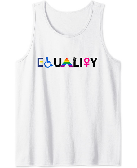 "EQUALITY" Equal Rights LGBTQ Ally Unity Pride Feminist Tank Top