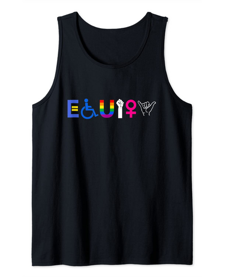 "EQUITY" Equal Rights LGBTQ Ally Unity Pride Feminist Tank Top