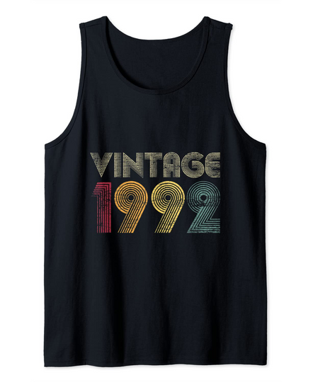 29th Birthday Gifts Year Old  Vintage 1992 Tank Top