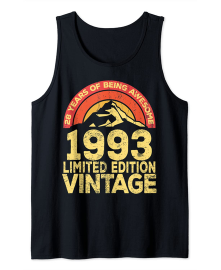 28 Year Old Legendary Retro Vintage Awesome Birthday 1993 Tank Top