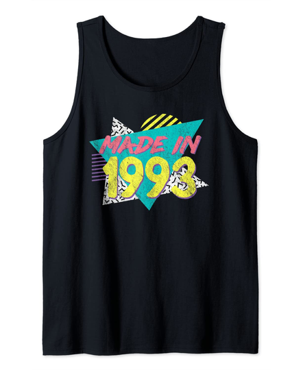 Made In 1993 Retro Vintage 28th Birthday Gift Tank Top
