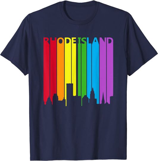 Rhode Island Skyline LGBT Pride T-Shirt