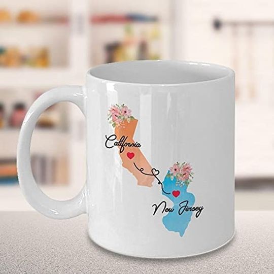 PinkStyle California Rhode Island Mug Couple Mug Gifts For Husband Wife Boyfriend Girlfriend Valentine Birthday Christmas Mug