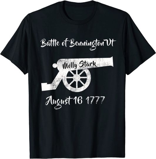 Distressed Battle Bennington VT Day Molly Stark Cannon Retro T Shirt