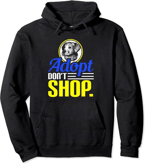 Adopt Don'T Shop Shelter Rescue Dog - Defend Animals Pullover Hoodie