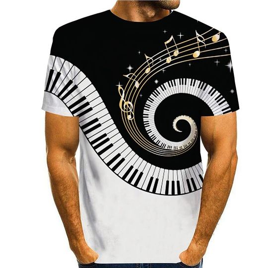 Men's Tee T shirt 3D Print 3D Musical Instrument Print