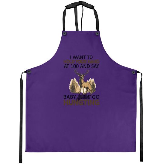 I Want To Hold Your Hand At 80 And Say Baby Let's Go Camping Classic Apron