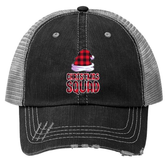 Christmas Squad Family Group Matching Christmas Party Pajama Trucker Hat