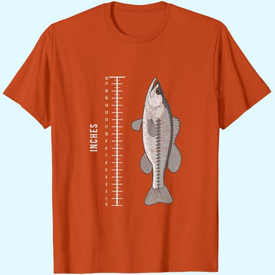 Fishing Ruler Tee Dad Fishermen Grandpa Fathers Day Gift T-Shirt