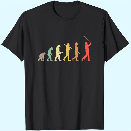Retro Golf Evolution Gift For Golfers & Golf Players T-Shirt