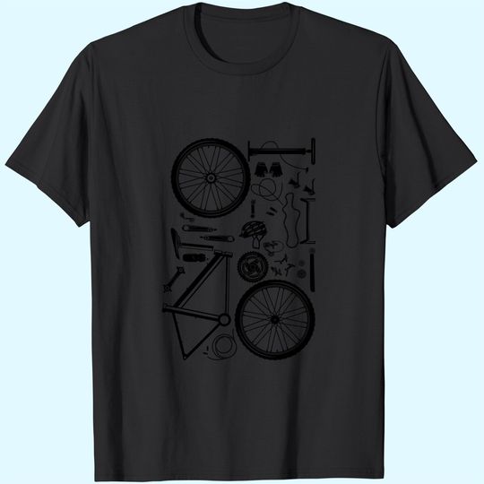 Bike Parts - Downhill Rider Mountainbike MTB Cycling T-Shirt