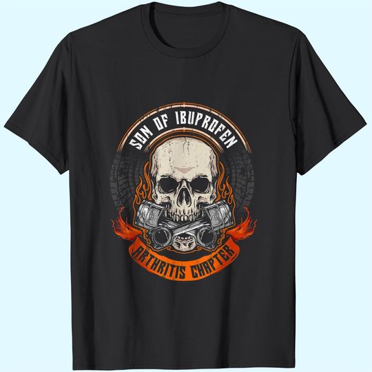 Vintage Son of Ibuprofen Funny Arthritis Chapter Biker T-Shirt