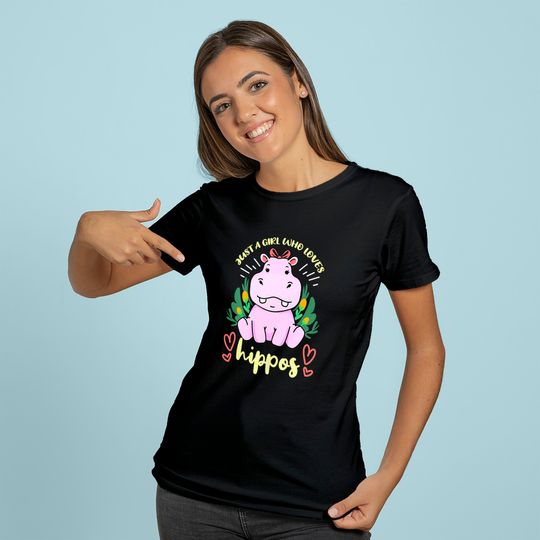 Just A Girl Who Loves Hippos Hippopotamus Hoodie