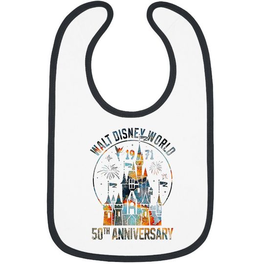 Disney 50th Anniversary Wdw Baby Bib