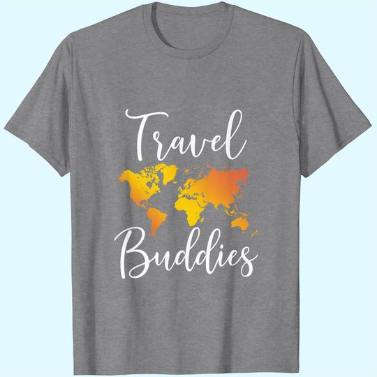Travel Buddies Matching Couple Traveler Adventure T-Shirt