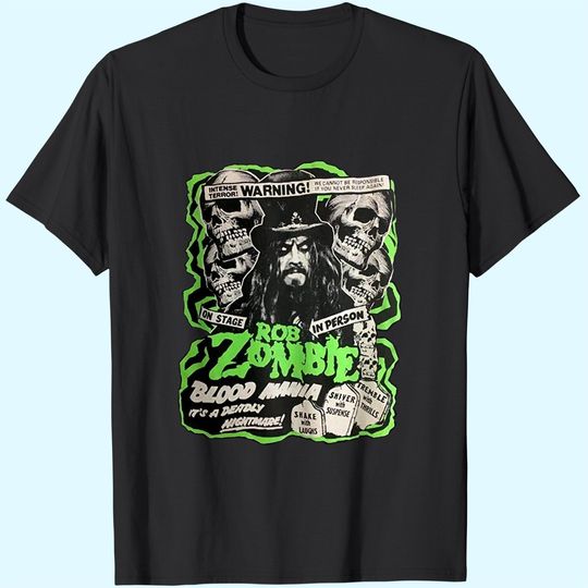 Ualwory Rob Zombie T Shirt Cotton Fashion Sports Casual Round Neck Short Sleeve Tees