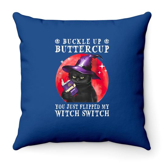 Buckle Up Butter Cup Halloween Collection Throw Pillow