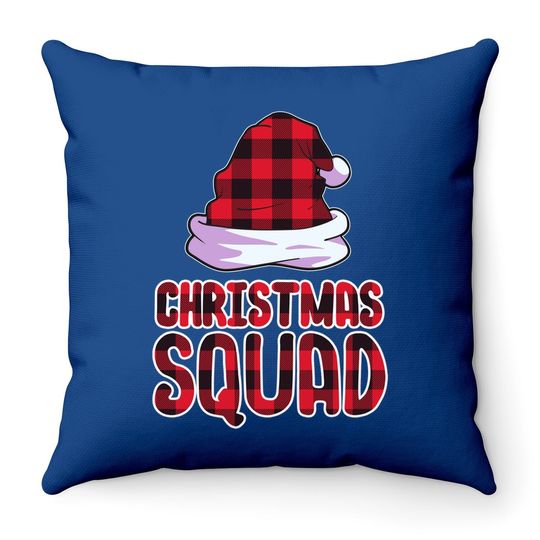 Christmas Squad Family Group Matching Christmas Party Pajama Throw Pillow