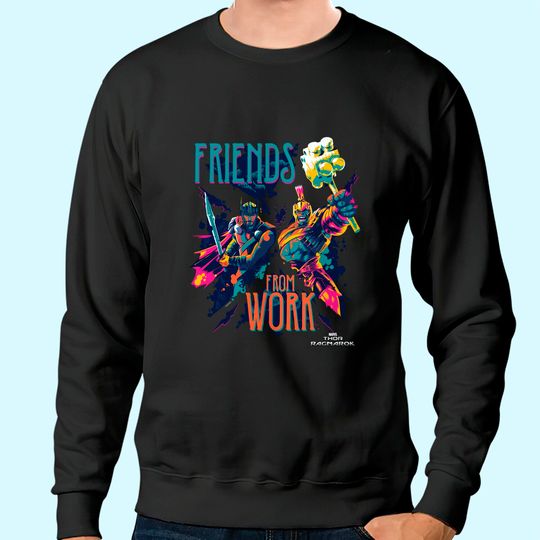 Marvel Thor Ragnarok Working Friends Neon Blast Sweatshirt