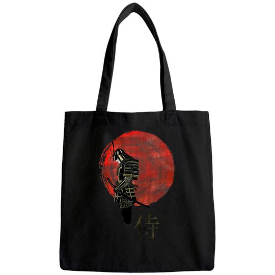 Samurai Japanese Retro Art Print Tote Bag