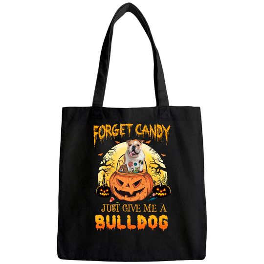 Candy Pumpkin Bulldog Tote Bag