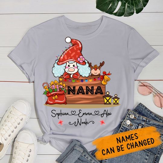 Personalized Christmas Grandma Nana Snowmen Christmas T Shirt