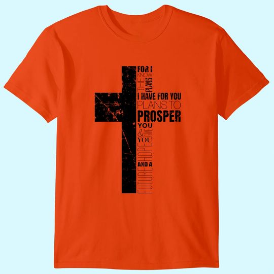 Jeremiah 29:11 Christian Bible Verse Gifts Cross Religious T-Shirt