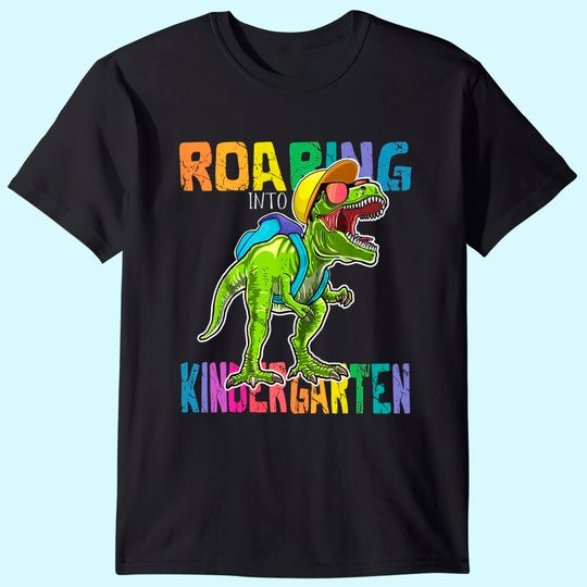 Roaring Kindergarten Dinosaur T Rex Back to School Boys T Shirt
