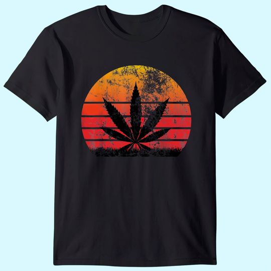 Sun Vintage T-Shirt Marijuana Weed Cannabis Leaf T Shirt
