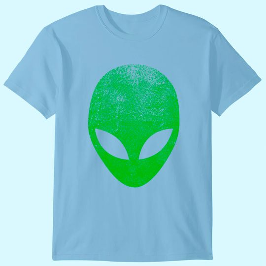 Alien Head Distressed T-Shirt I Aliens UFO Area 51 Roswell T-Shirt