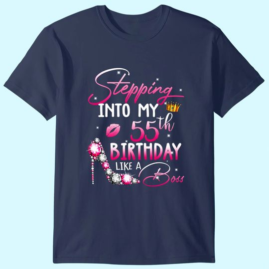 Womens Stepping Into My 55th Birthday In 1965 Gifts 55 Years Old T-Shirt