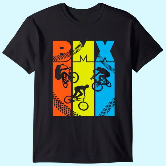 Vintage Retro BMX - BMX Rider Bicycle Motocross T-Shirt