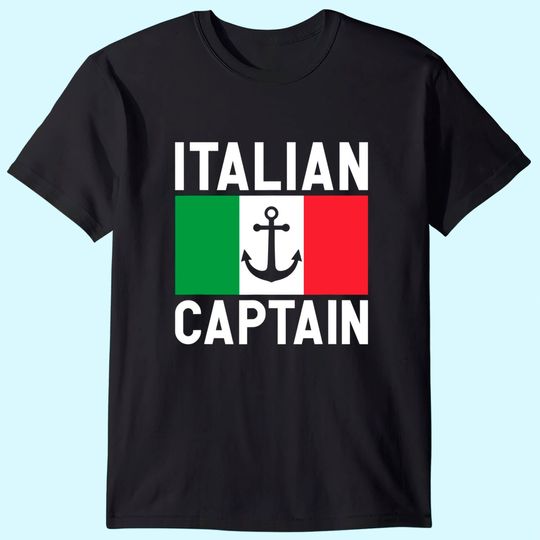 Flag of Italy Italian Captain T Shirt