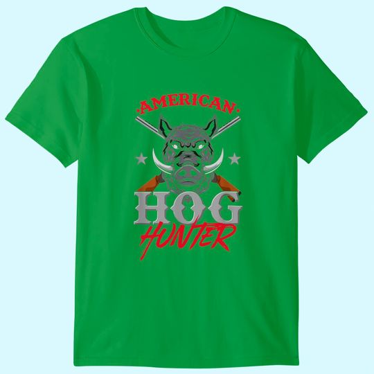 American Hog Hunter Swine Boar Hunting Gift T-Shirt