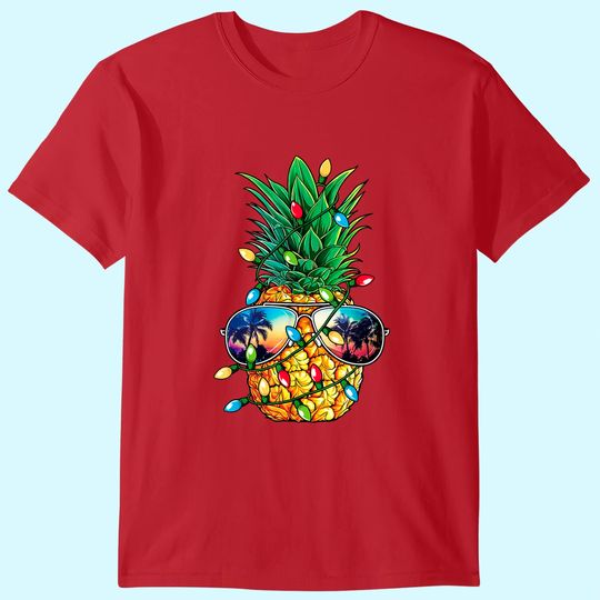 Pineapple Christmas Tree Lights T Shirt