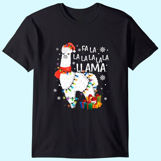 Fa La La Llama Funny Christmas T-Shirt