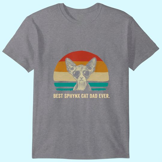 Vintage Best Sphynx Cat Dad Ever T Shirt