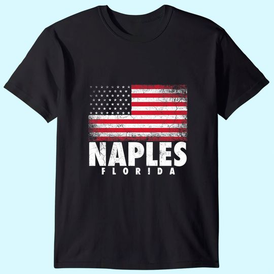 Naples Florida American Flag T Shirts
