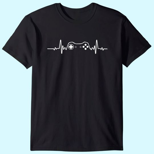 Gamer Heartbeat Shirt Funny Gamer T-Shirt
