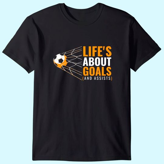 Soccer Shirt for Boys Life's About Goals Boys Soccer T Shirt