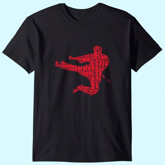 Karate T-Shirt Martial Arts Word Cloud T Shirt