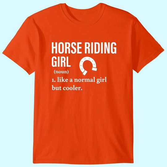 Equestrian Horse Riding Girl Noun Show Jumping Vaulting T-Shirt